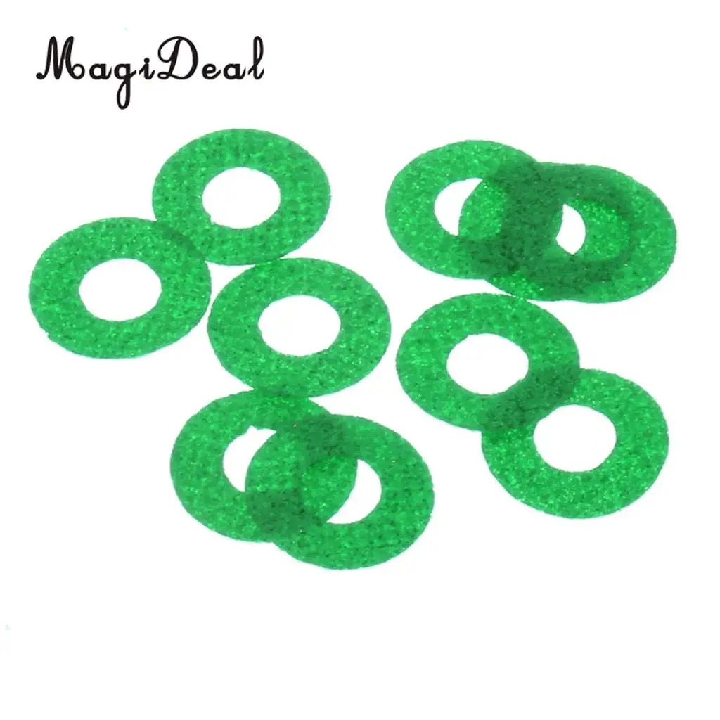 10pcs 16mm Plastic Round Safety Eyes + Glitter Nonwovens + Washers For Teddy Bear Soft Stuffed Toy DIY