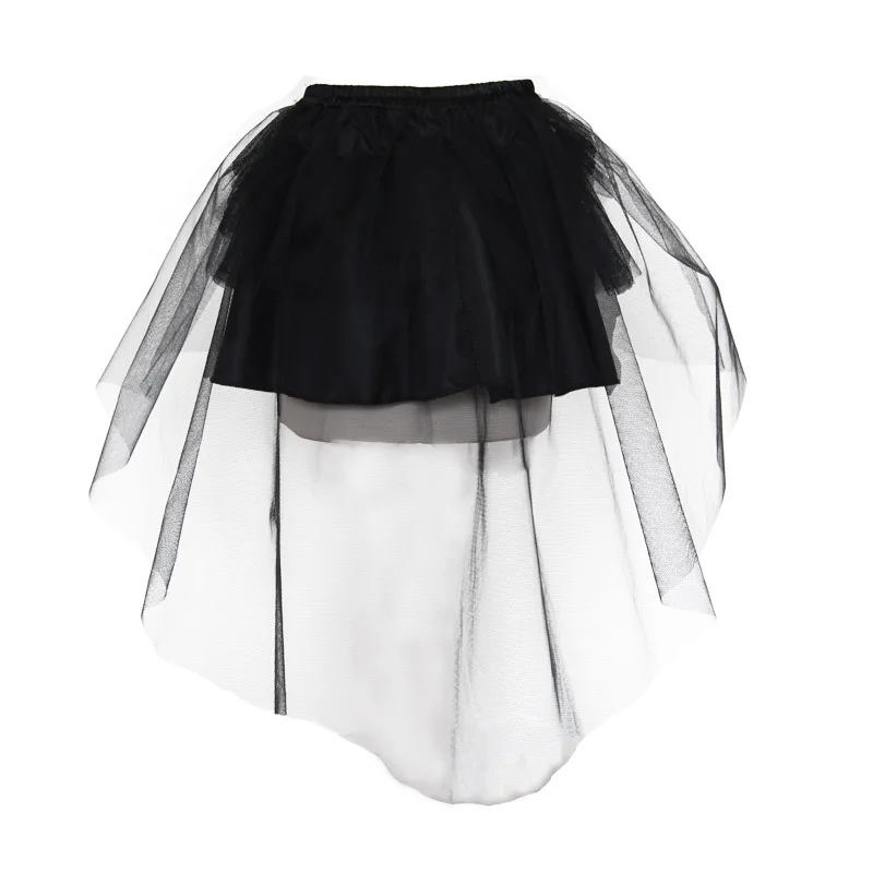 

2020 New Summer Gothic Swallowtail Lace Mini Skirt Lolita Women's Fluffy Mesh Skirt Women's Party Cute Skirt Black, White