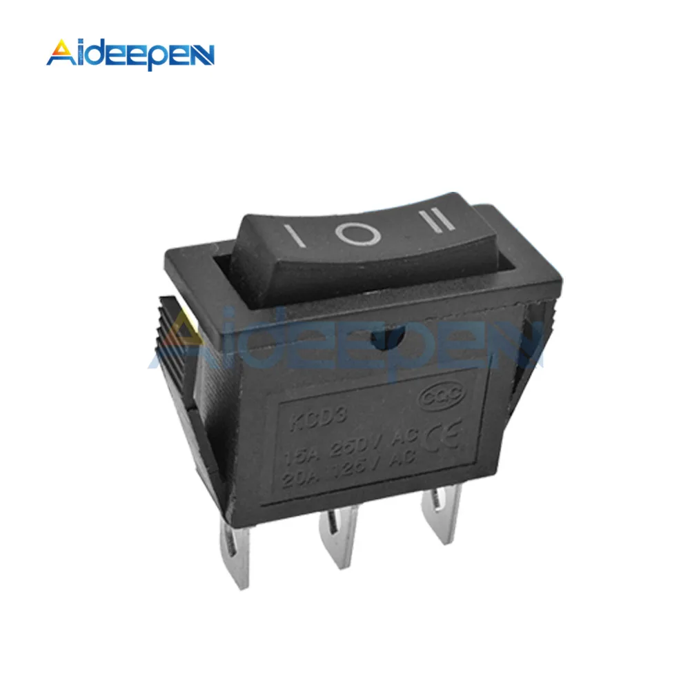 5 шт. KCD3 кулисный переключатель 15A/16A/20A 125 V/250 V ВКЛ ВЫКЛ на 2 позиции 3 2Pin 3Pin