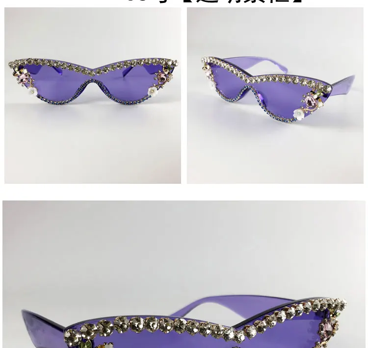 Роскошный чехол со стразами женские солнцезащитные очки для женщин с цветочным принтом рамки солнцезащитные очки "кошачий глаз"