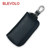 Blevolo Для мужчин Для женщин Ключницы из натуральной коровьей кожи Ключи Сумка Мульти Функция ключей в случае Повседневное ключница держатели 6 Брелоки для автомобиля