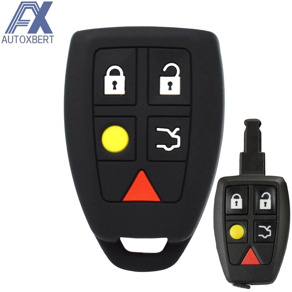 

Silicone Car Key Case For Volvo C30 C70 S40 V50 2004 2005 2006 2007 Cover Remote Fob Shell Jacket Sleeve