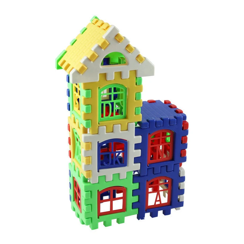 

24 PCS Baby Kids Small House Building Blocks Educational Construction Toys for Children Developmental Brain Game Toy Block