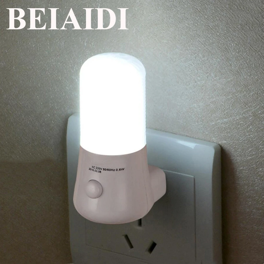 Настенная Ночная лампа BEIAIDI с 4 светодиодами и выключателем 110 220 В|Ночники| |