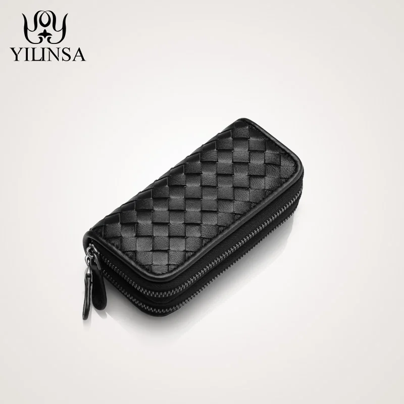 

Luxury Handbags Women Man Bags Designer Sheepskin Woven Key Chain Purse High Quality Capacity Key Wallets Credit ID