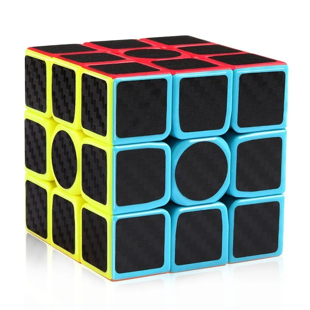 ZCUBE Carbon Fiber Sticker Speed 3x3x3 Magic Cube Magico 3x3 Educational Brain Teaser Educational Toys For Kids Adult