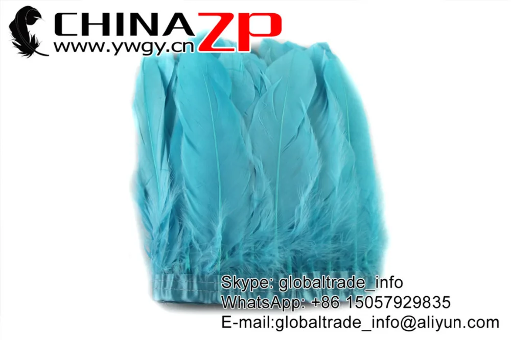 13 light blue Goose Nagoire Satinettes Feather Trim for Clothes Decorations (2)
