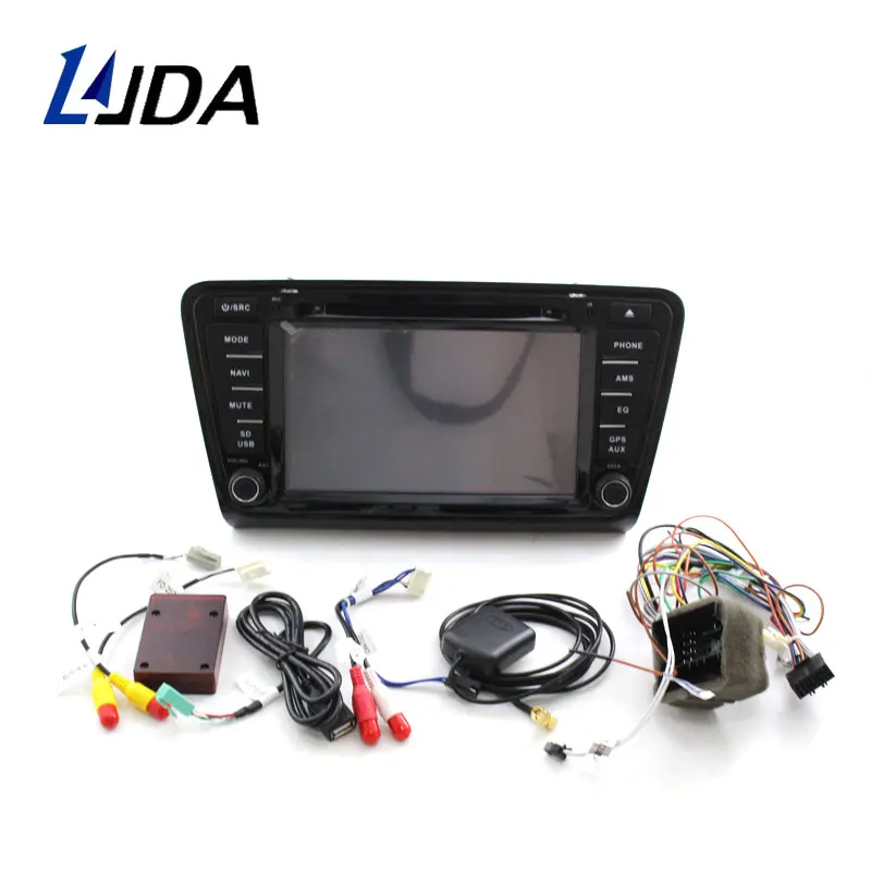 Best LJDA One Din 8 Inch Car Multimedia Player For SKODA OCTAVIA 2013-2017 DVD Stereo GPS Navigation Radio Autoaudio Headunit Canbus 5