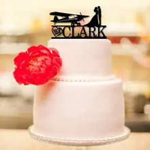 Самолет свадебный торт Топпер, мистер и миссис торт Топпер, жених и невеста целование, заказной торт Топпер, пилот торт Топпер, смешной торт