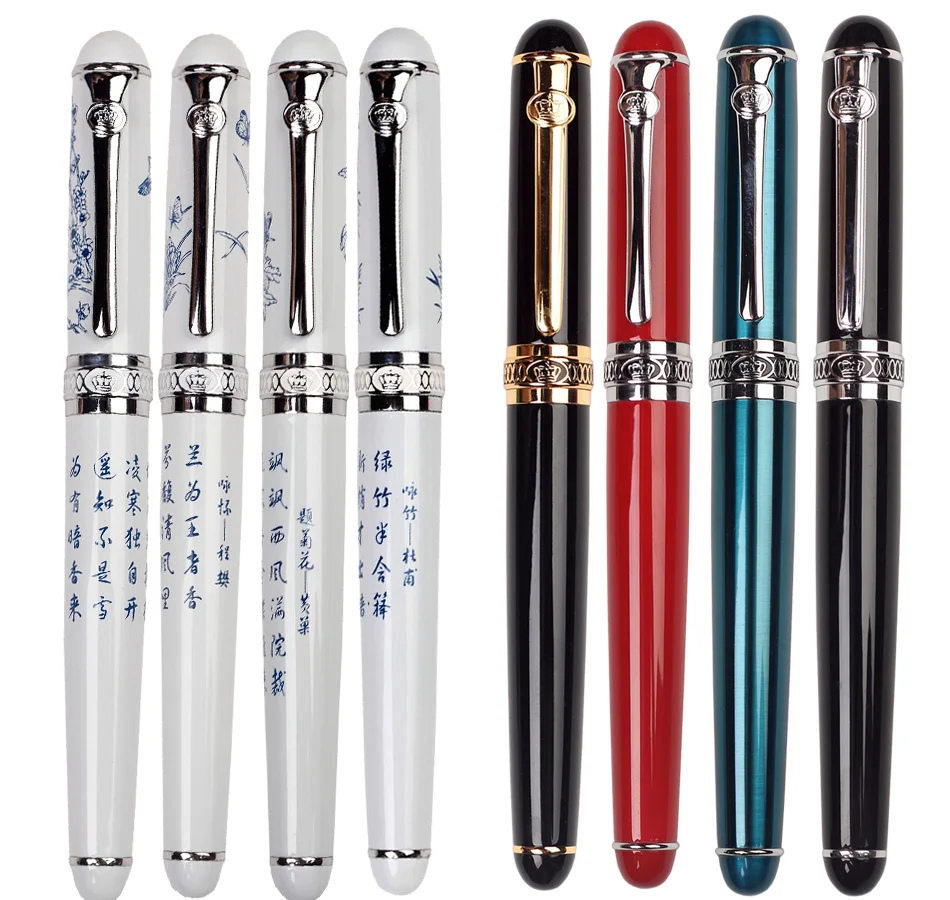 

12x Fountain Pen M Nib OR Gel Rollerball pen original gift box 12 colors to choose DUKE D2 wholesale stationery Free Shipping