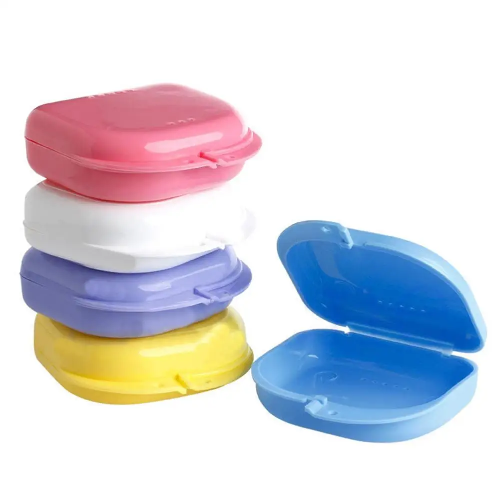 

1 Pc Dental Retainer Denture False Tooth Storage Case Box Mouthguard Container