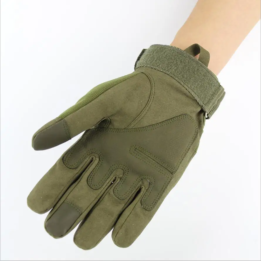 Уличные тактические перчатки с сенсорным экраном, альпинистские перчатки для боевой тренировки, противоскользящие перчатки с полными пальцами - Цвет: Army green