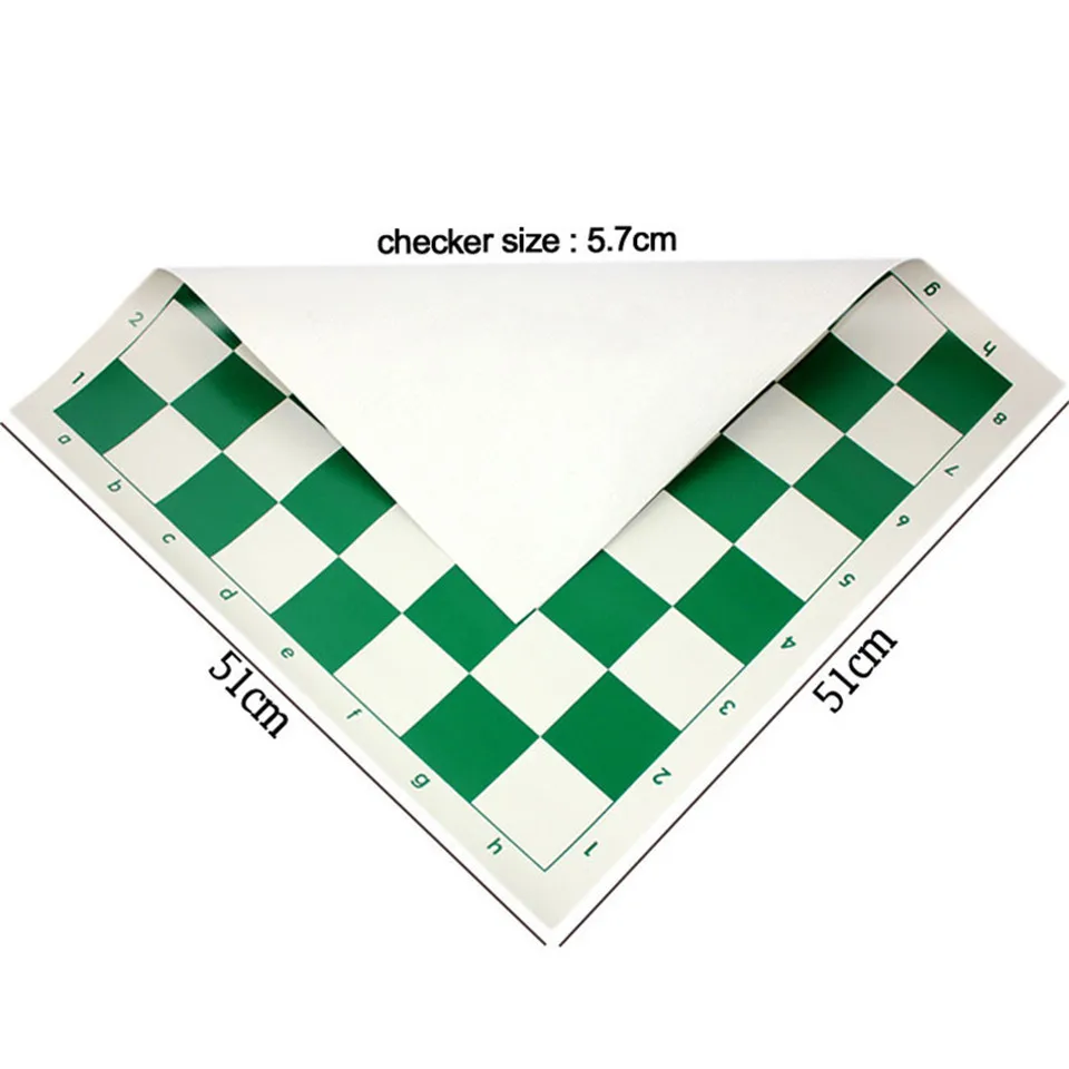 Пластик шахматы игра 35/43/51 см шахматная доска Размеры 37-47/57 мм проверки складной шашки доска Международный шахматная доска BSTFAMLY IB3 - Цвет: Белый