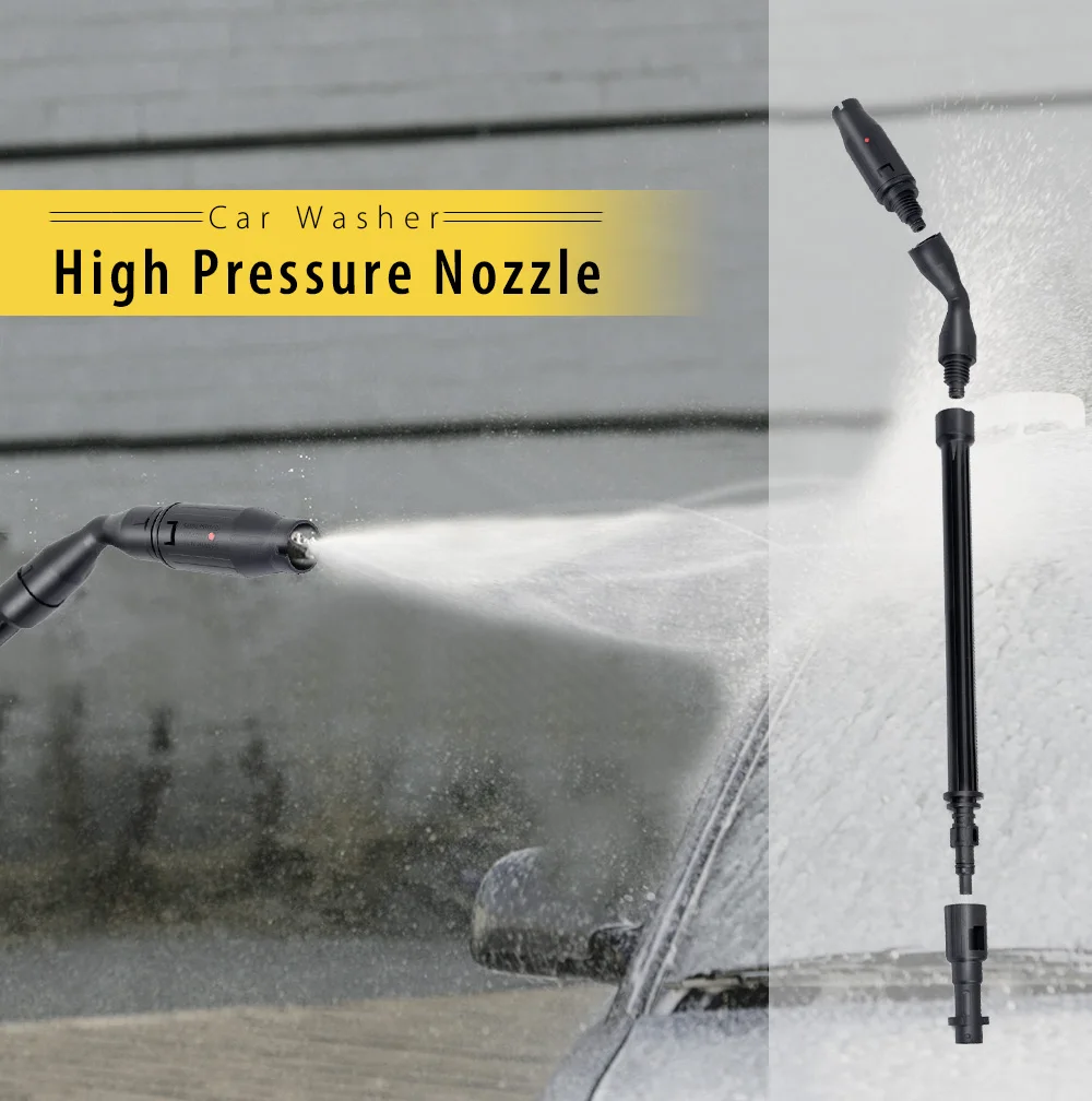 

Zeepin Jet Lance Nozzle Car Washer High Low Pressure Water Gun Adjustable Lotus Turbine Nozzle for Lavor Karcher Washer Gun
