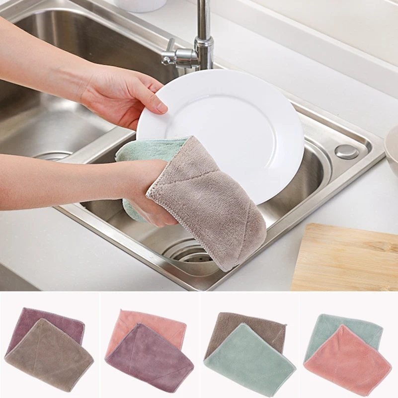 

26*15.5cm Microfiber Towel Cleaning Cloth Soft Microfiber Cloths Car Auto Wash Dry Clean Polish Cloth For Kitchen Accessories