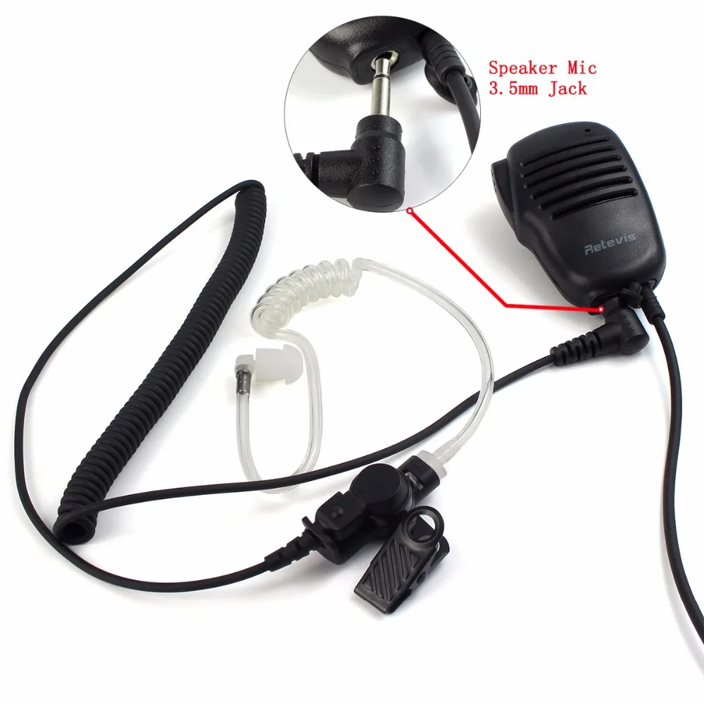Retevis 3 5mm Audio Plug Listen Receiver Only Surveillance Air tube Earpiece for Motorola Walkie Talkie 3