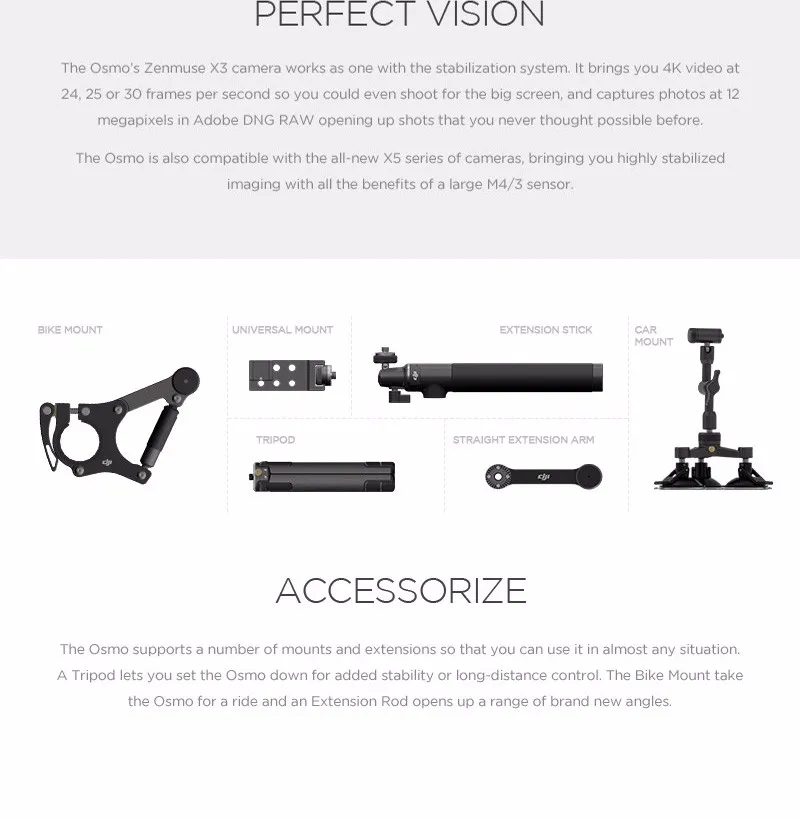EMS Free DJI OSMO Handheld 4K Camera And Stabilizer 3 Axis Gimbal Phantom 3 ly Hot Product Free Gifts