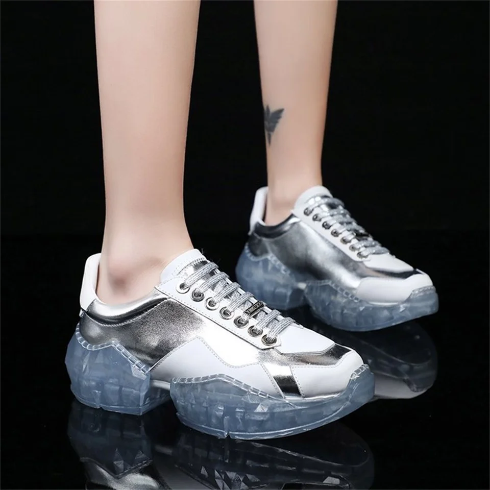 

2019 new spring and summer women's shoes trend jelly bottom thick layer cake wedges with lace up sports and leisure shoes