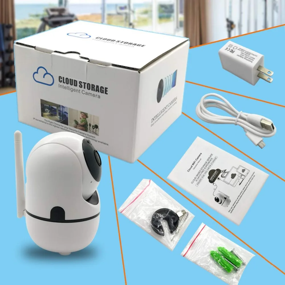 IP камера с автоматическим отслеживанием 1080P облачная Беспроводная мини wifi