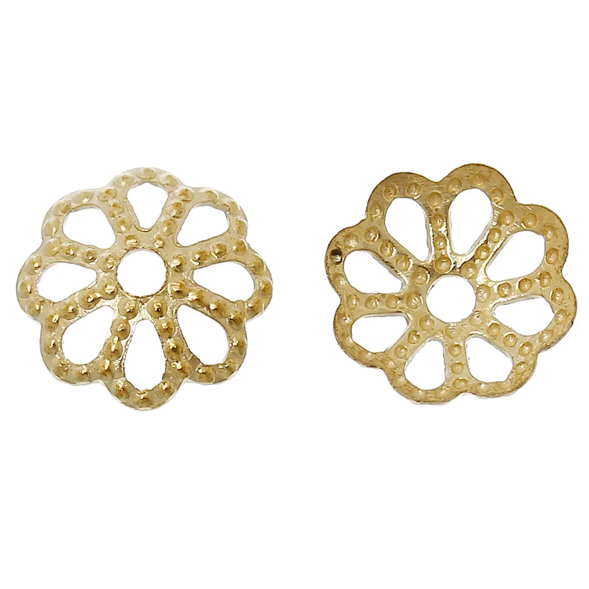 Doreenbeads النحاس الخرز قبعات زهرة النحاس النغمة (يناسب 8.0 ملليمتر الخرز) 6.0 ملليمتر (2/8 \