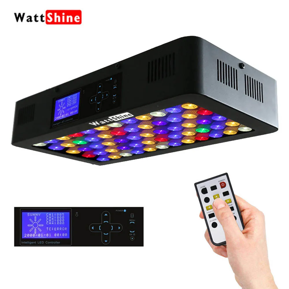 

Timer Control Dimmer 180W LED Aquarium Light Remote or Touch control dimmable Freshwater or Saltwater pool Coral Hall Fish Tank