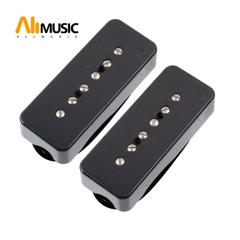 

ALLMusic Single Coil Soap Bar Pickups For P-90 P90 Guitar Black
