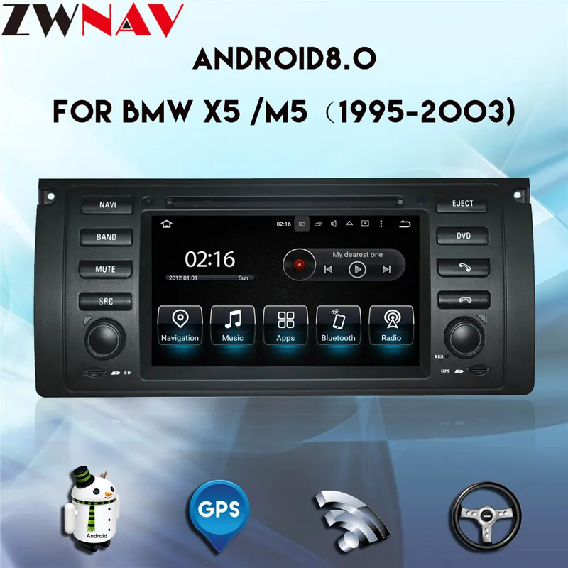 Flash Deal 4GB RAM Android 8.0 Car multimedia player GPS Navigation Headunit For For BMW X5/M5 1995 -2003 8 core car dvd radio Autostereo 8