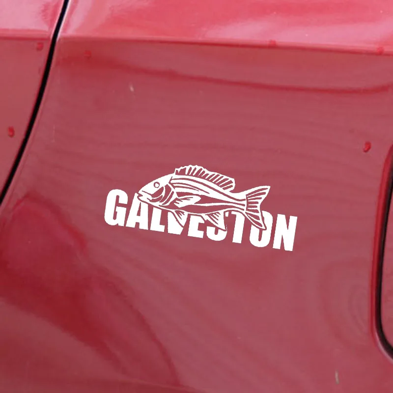 YJZT 16 5 см * 6 2 рыбы Galveston луциан Fissh Виниловая пленка для оклеивания автомобилей