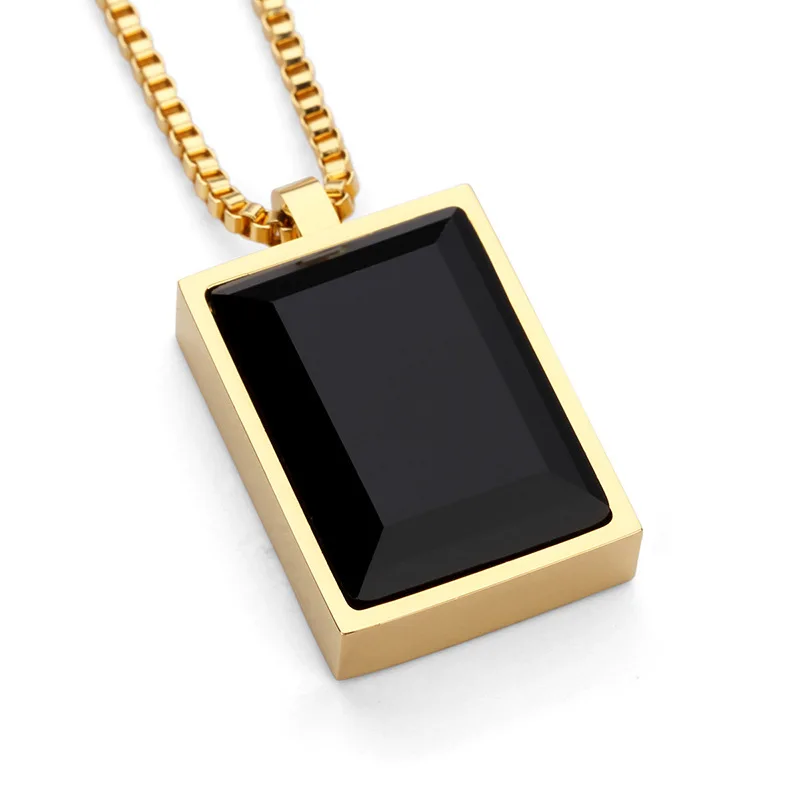 bling steel Square gem Jewelry Gifts 