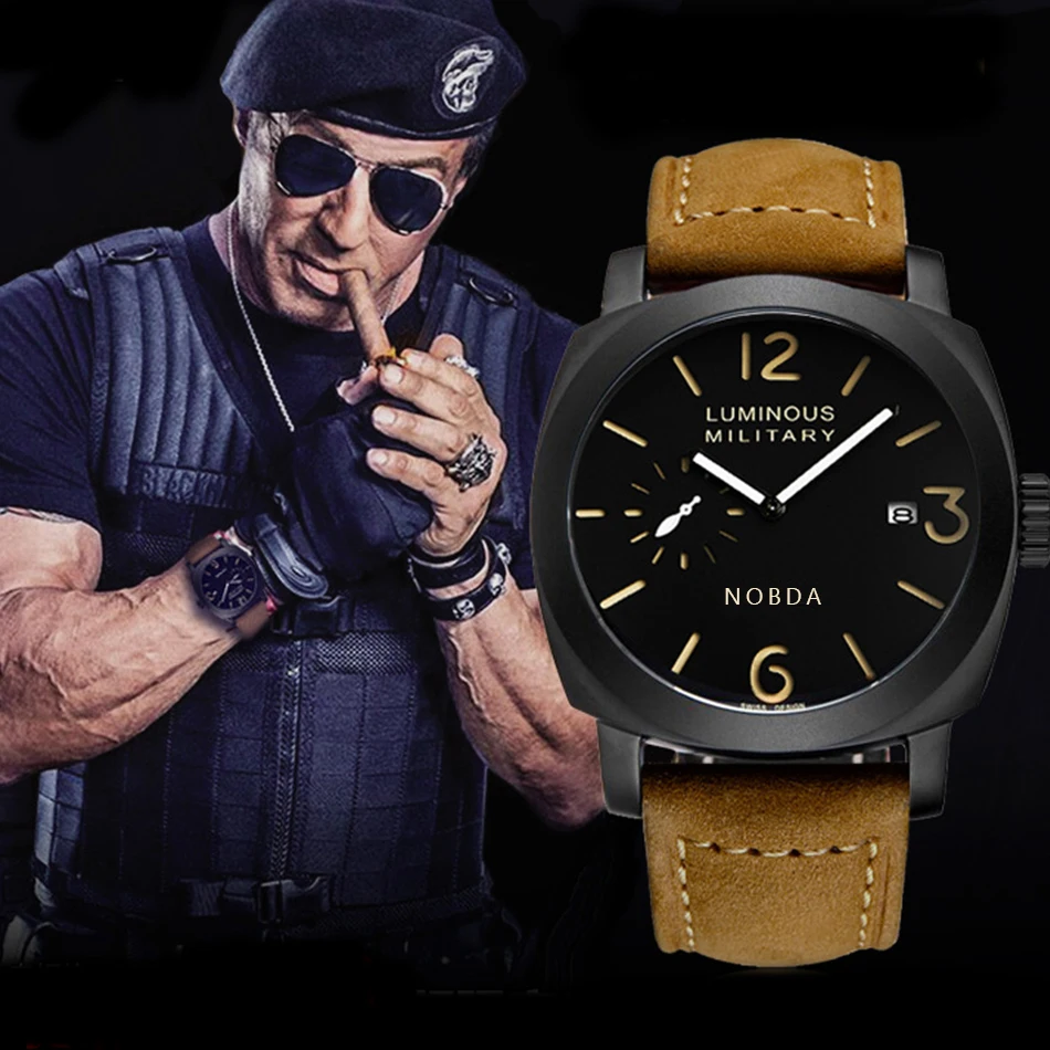 Top Brand Luxury Leather Strap Men Watches Sports Brown Army Military Quartz Watch Men Wrist Watch Clock saat relogio masculino Top Brand Luxury Leather Strap Men Watches Sports Brown Army Military Quartz Watch Men Wrist Watch Clock saat relogio masculino