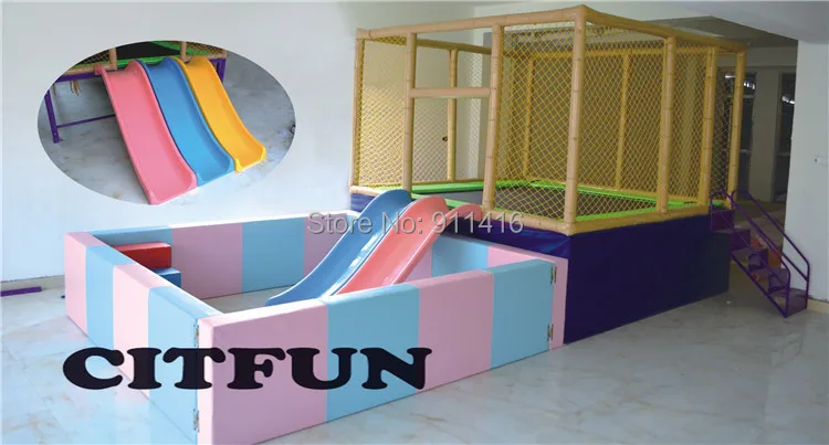 

Highly Customized trampoline games with slide ball pit