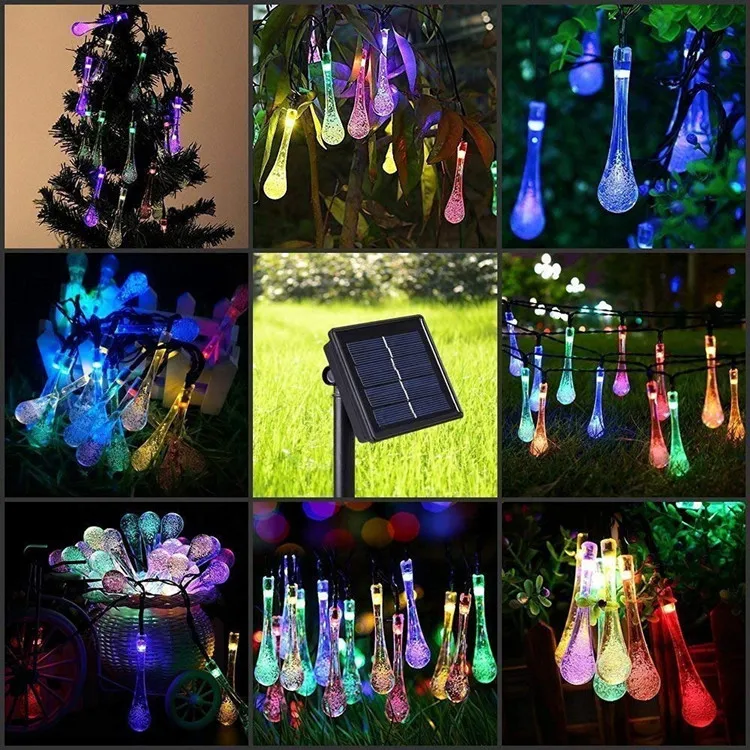 Solar-Outdoor-String-Light-LED-Water-Drop (