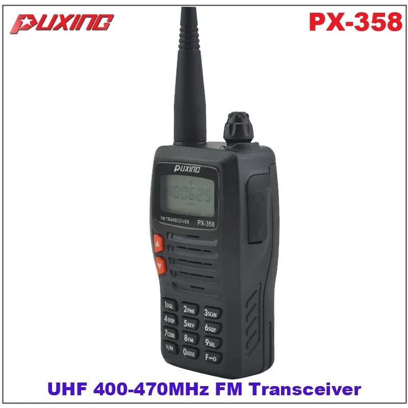 Горячая Распродажа портативная рация Puxing PX-358 UHF 400-470MHz портативная двухсторонняя радио fm-приемопередатчик