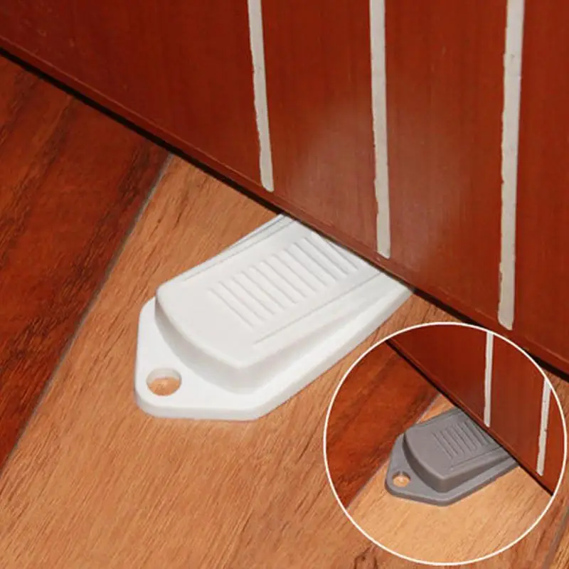 Safety Soft door Wedge Shaped rubber Door Stopper Floor door Stop Heavy