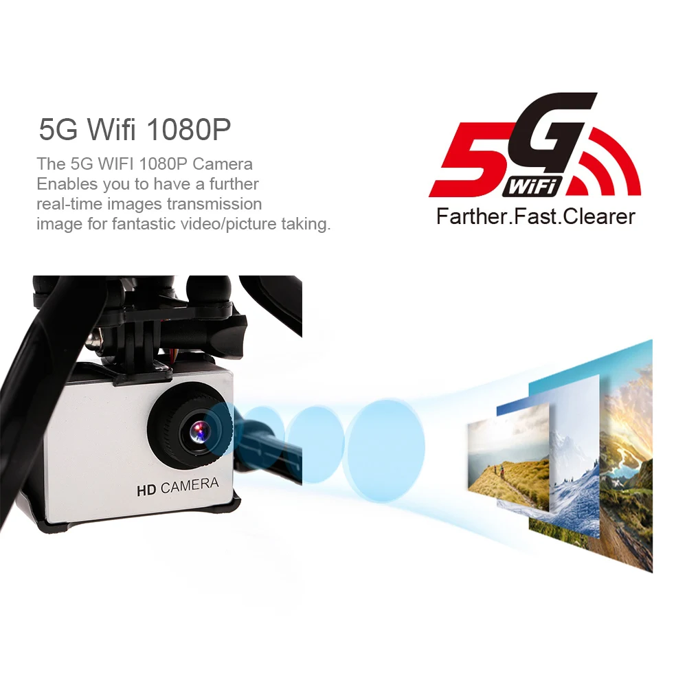Квадрокоптер X183S 2 4G Wi Fi GPS 1080P 720P с широкоугольной камерой
