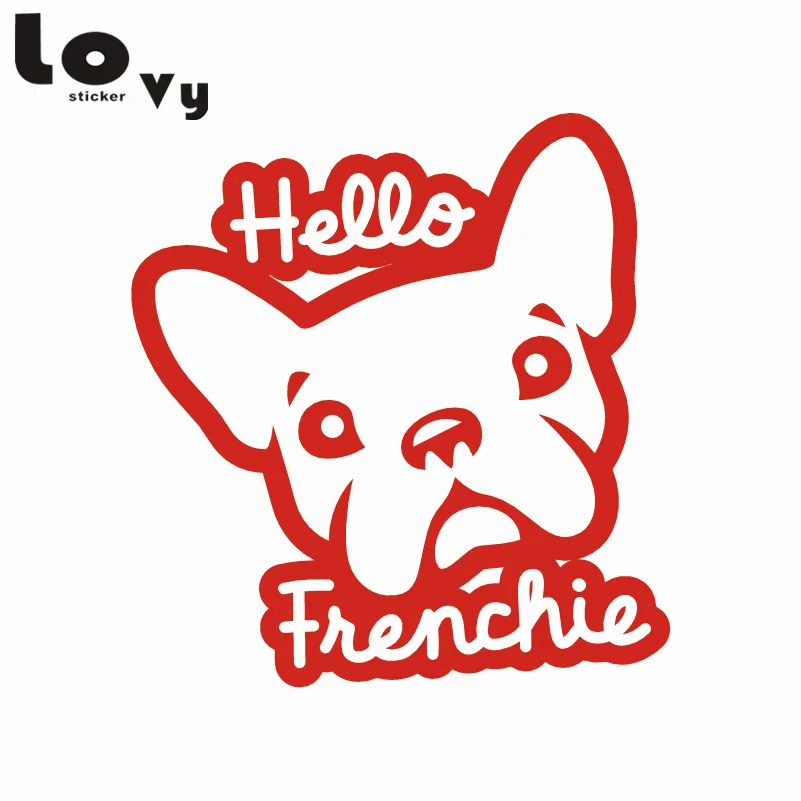 Автомобильные наклейки с собаками и щенками Hello Frenchie автомобильные на окна|car