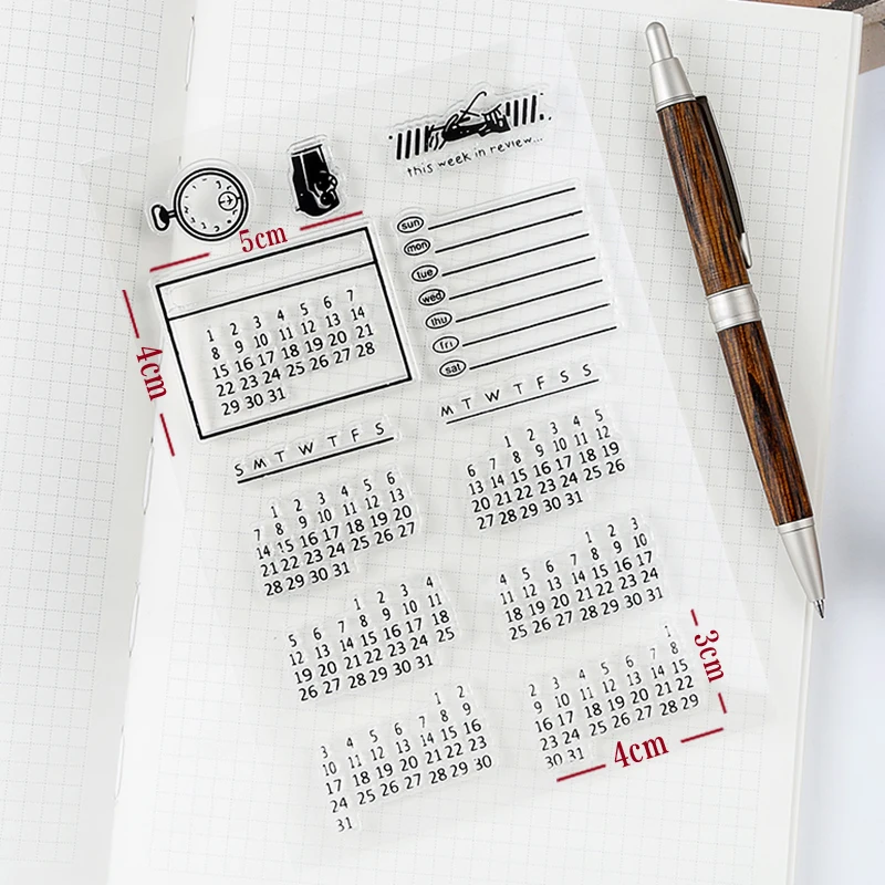 

Perpetual Calendar Date Transparent Clear Silicone Stamp DIY Scrapbooking Photo Album Decorative Stamp