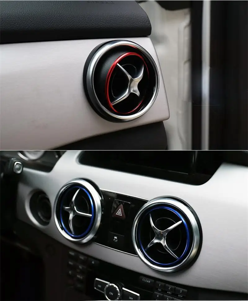 Автомобильный стайлинговый центр консольная панель вытяжки Чехлы наклейки для Mercedes Benz GLK X204 200 260 300 авто аксессуары для интерьера