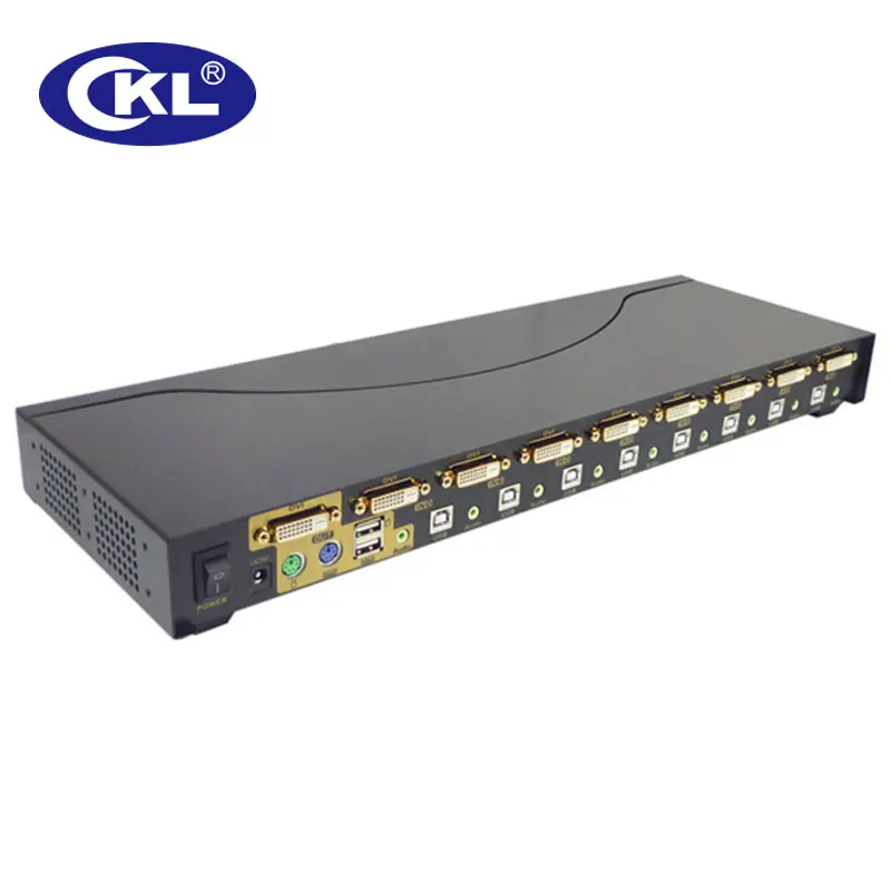 Коммутатор CKL с 8 портами USB PS/2 DVI KVM поддержка портов аудио автоматическое