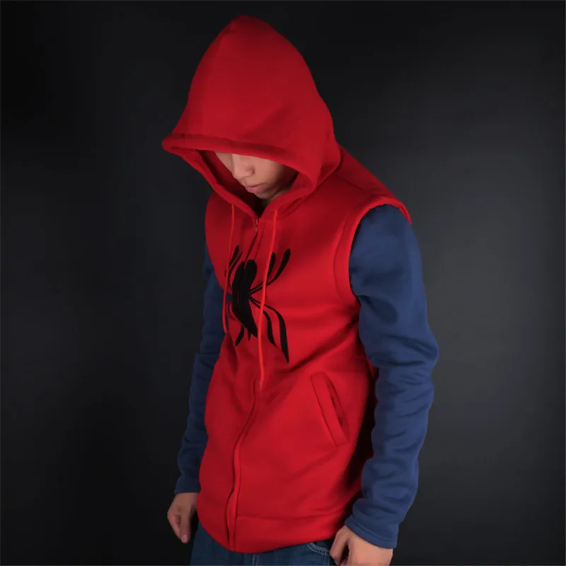 Unisex 2017 Spiderman Cosplay Coat Hoodie Spiderman Peter