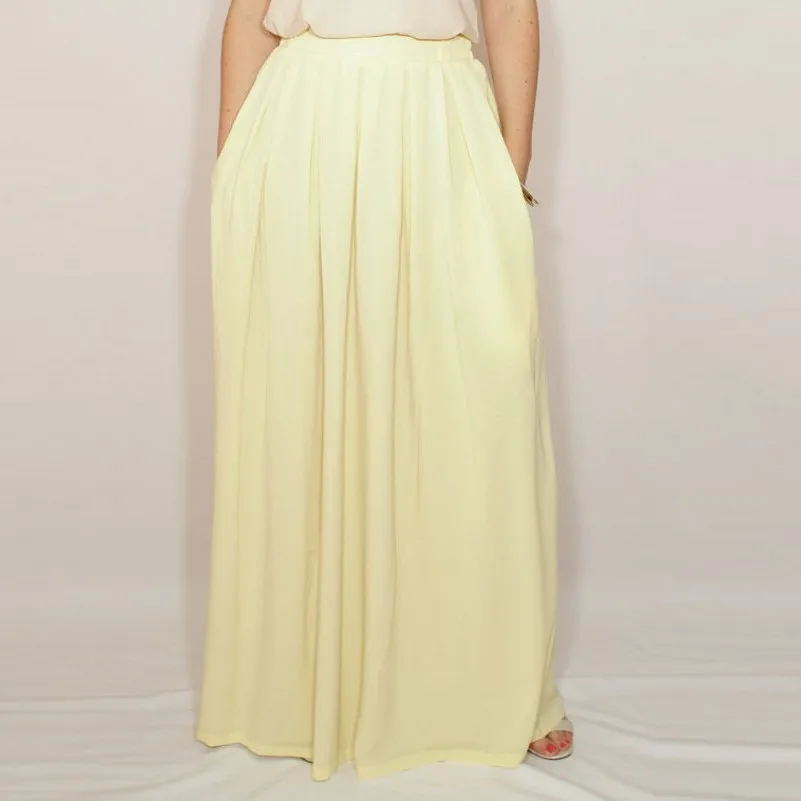 full maxi skirt yellow