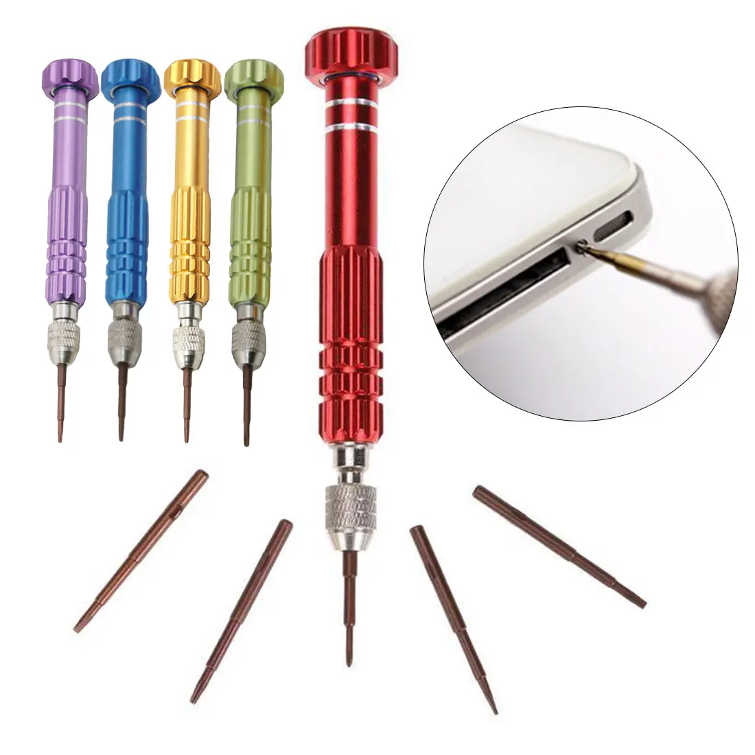 

Multi-function Repair Open Screw Driver Kit 5 in 1 Screwdriver Set Precision Bits Kit For Phones Computer Hand Tools