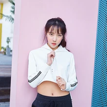 Осенние женские короткие Стильные свитшоты свободного покроя Спортивная одежда Беговые беговые дорожки пальто студенческие толстовки для девочек