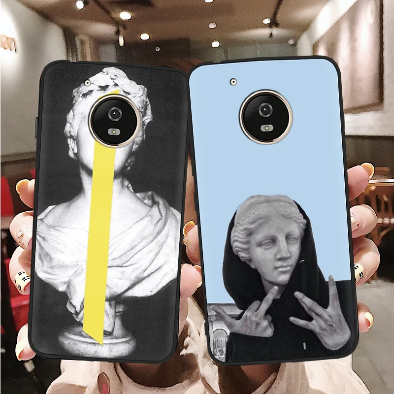 

Vintage David Venus For Motorola Moto E4 E5 Abstract Soft Silicone Case Fundas Coque For Moto G5 G5S Plus G6 Play TPU Back Cover