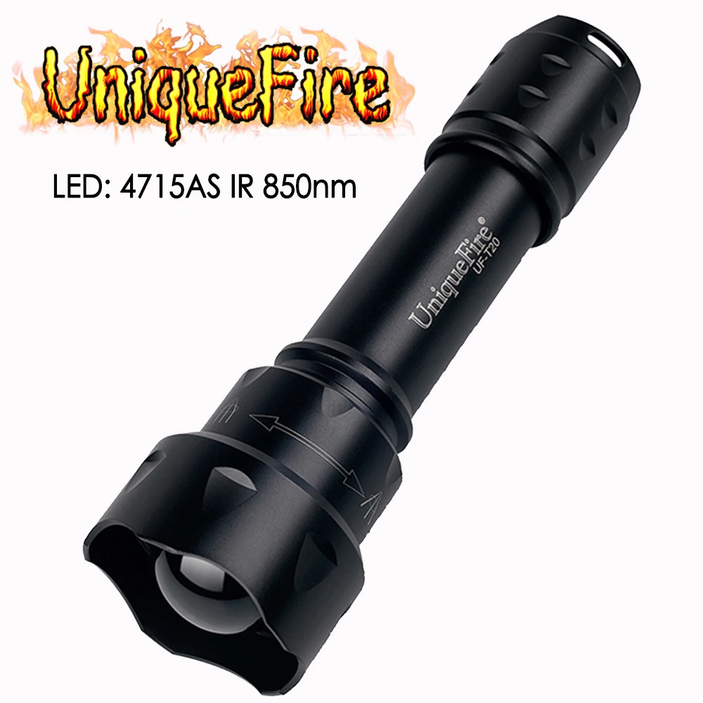 Светодиодный ИК-фонарик UniqueFire T20 4715AS 850 нм масштабируемый инфракрасный фонарь с 3