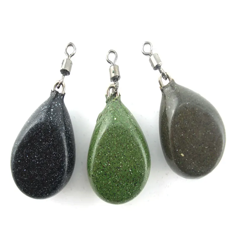 3-PCS-2-oz-56g-Pebble-Imiter-Enduit-Conique-Plat-Poire-Pivotant-Poids-de-Lest (3)
