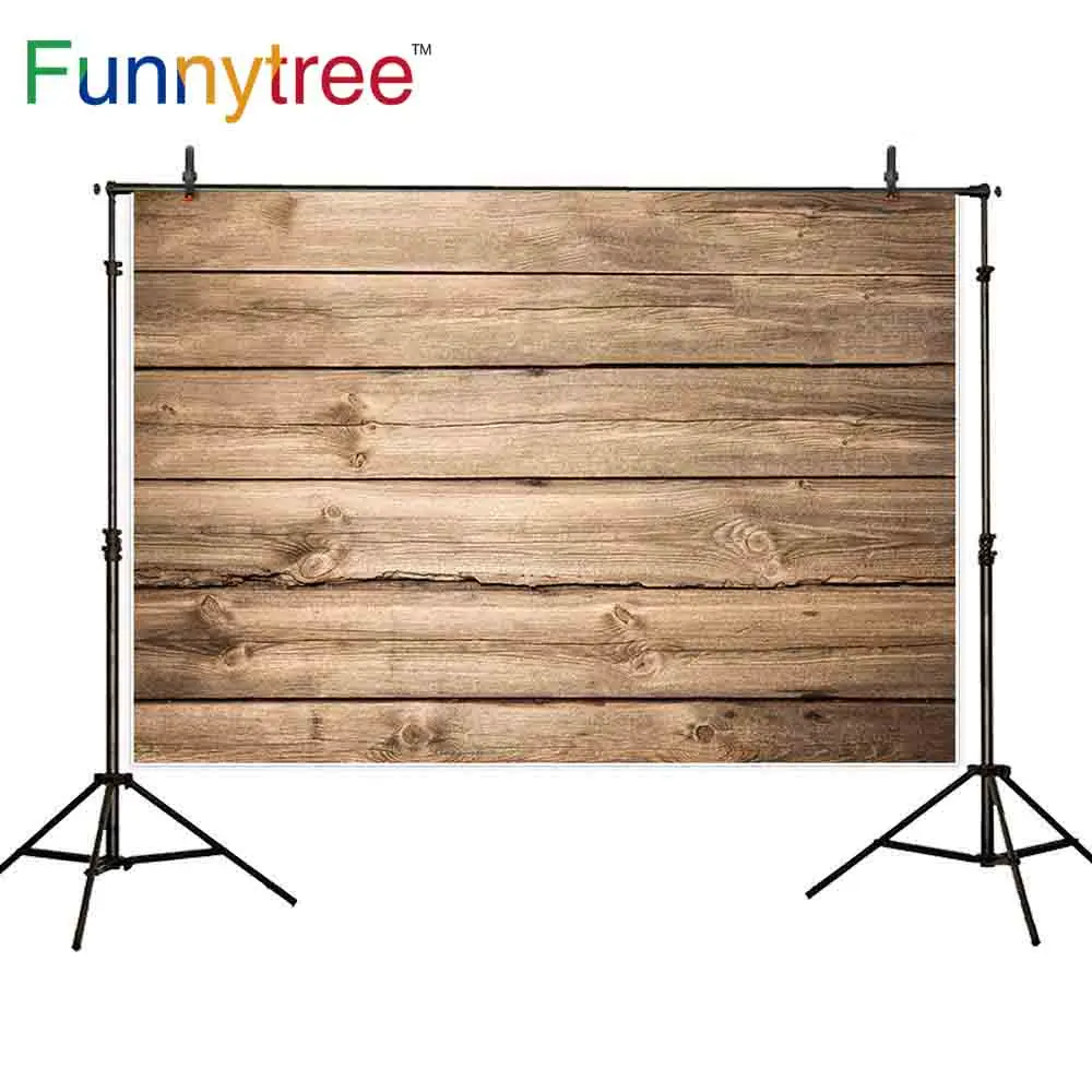Фон для фотосъемки Funnytree с коричневой деревянной дощатой текстурой