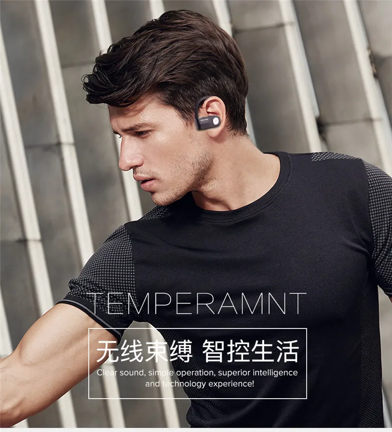 Оригинальные наушники вкладыши Awei T2 TWS с Спортивные крепление наушников Bluetooth