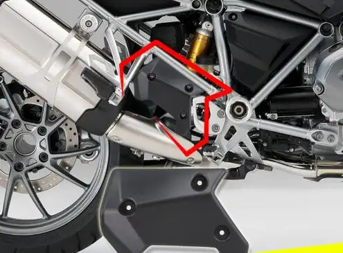 

Free Shipping For B MW R1200GS Adventure 2013-2017 Exhaust Cover Right Rear Side Protector Side Fender