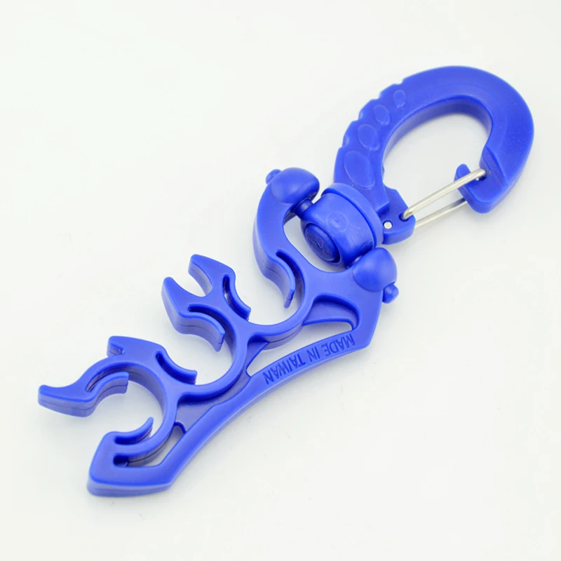 

Accessories Regulator Hose Diving clip Plastic Swivel Carabiner Keychain Scuba Double BCD Holder Fixing 11.5cm